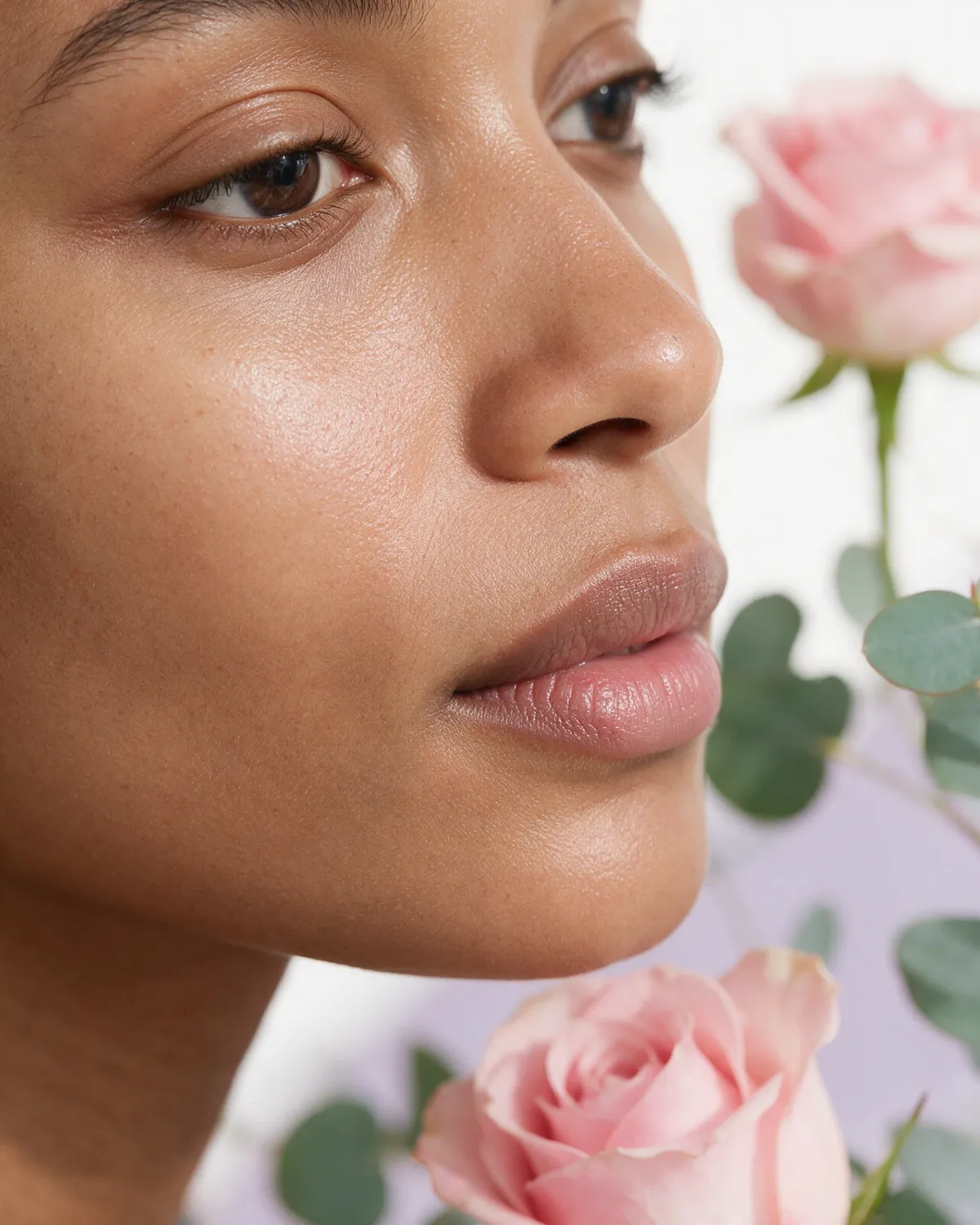 Close-up of natural skin texture