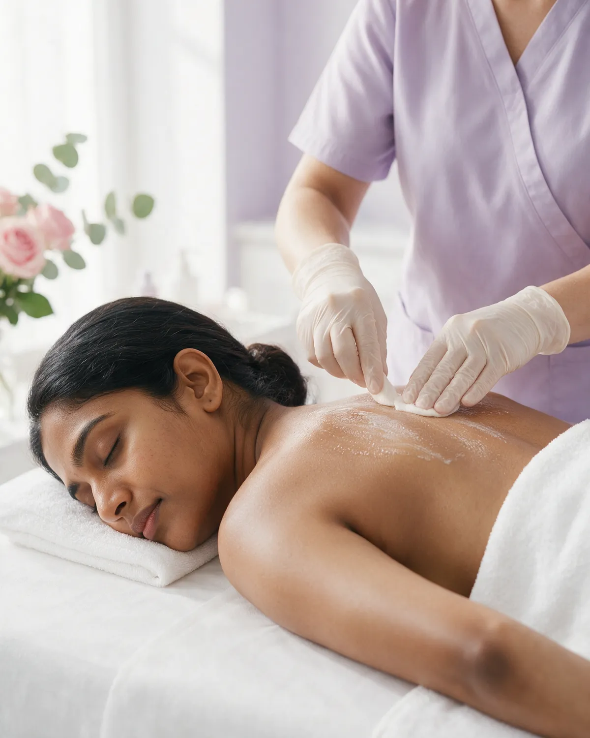 Back facial at Ari Aesthetics