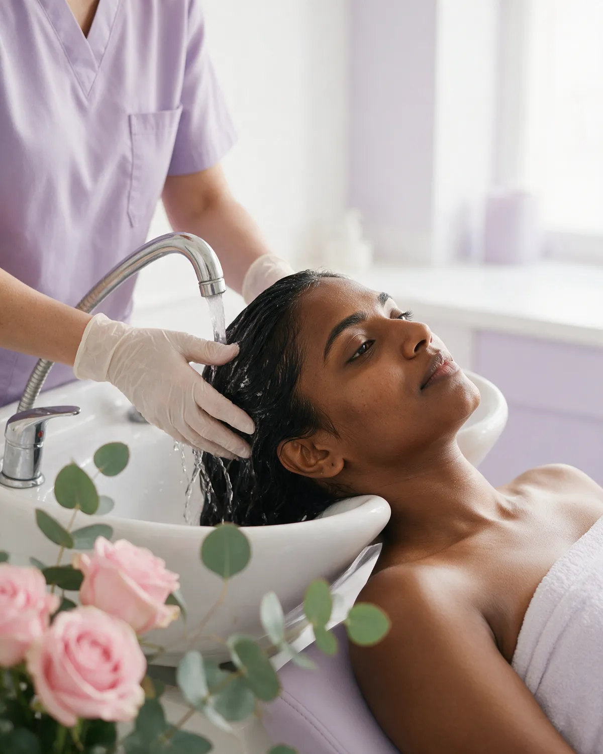 Clinical hair spa / scalp facial at Ari Aesthetics
