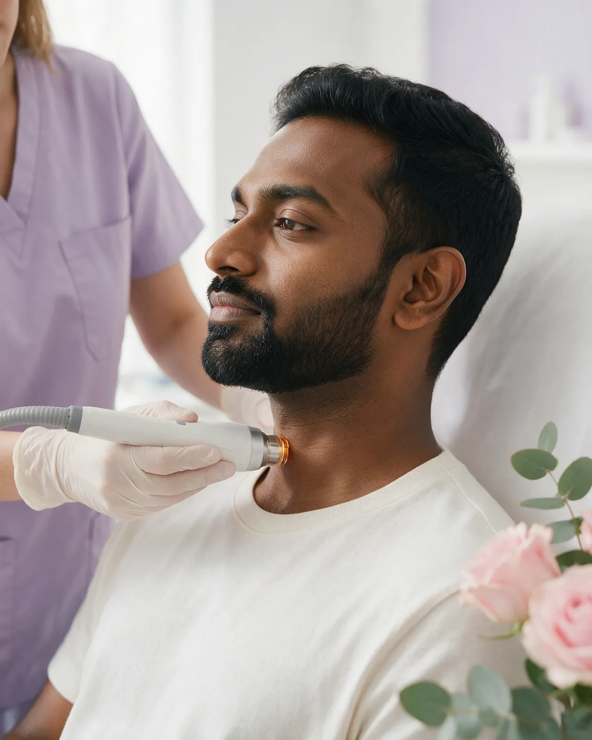 Beard shaping & neckline laser at Ari Aesthetics
