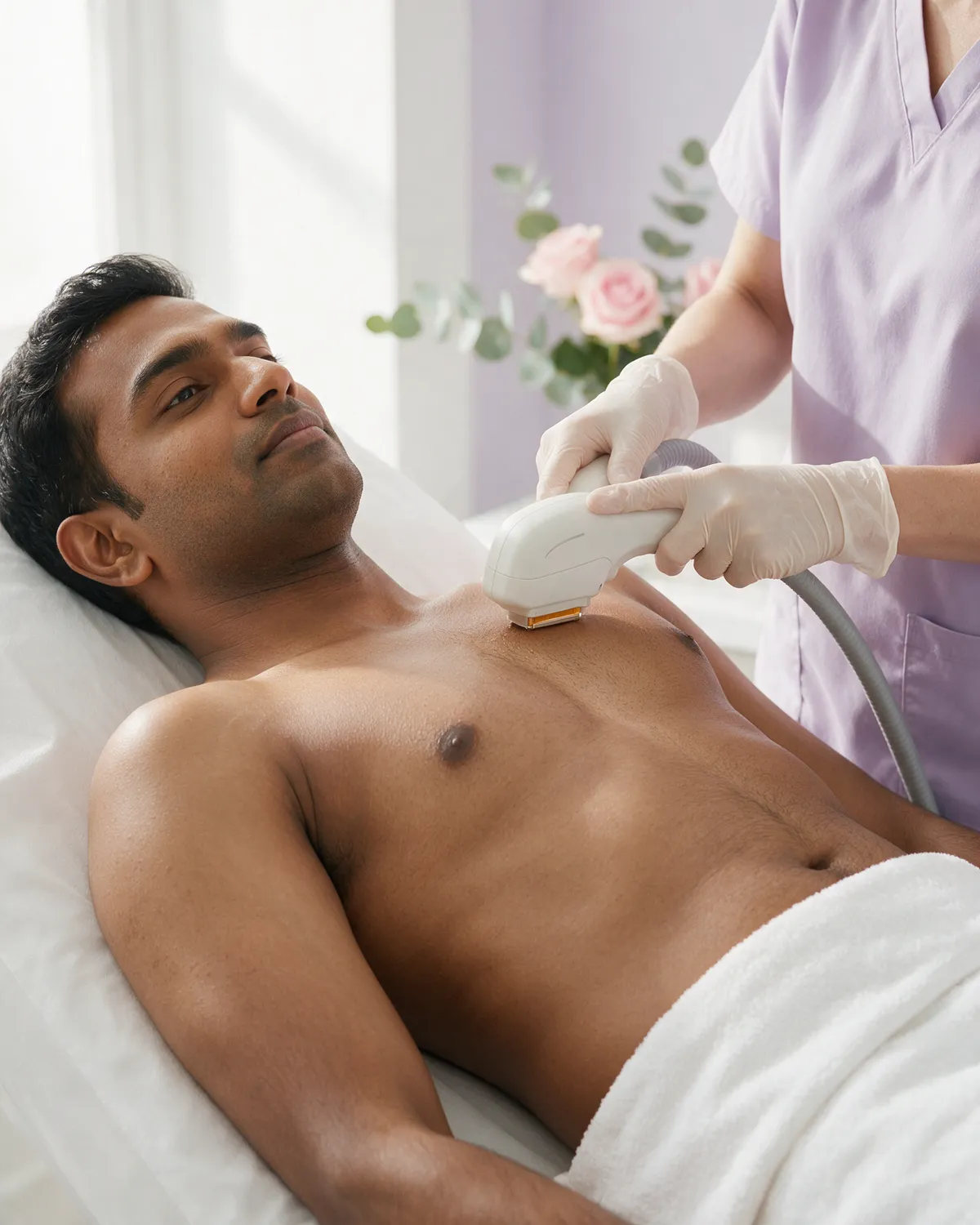 Chest & abdomen laser hair reduction at Ari Aesthetics